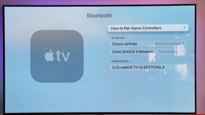 Apple TV Gen 1 External Gaming Controller Setting