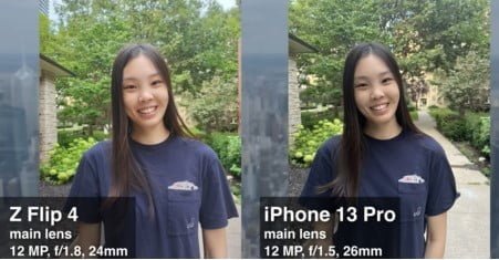 Z Flip 4 Camera Photo vs iPhone 13 pro