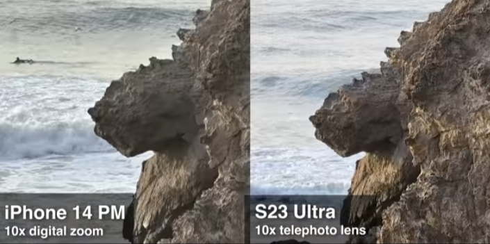 Samsung Galaxy S23 ultra vs iPhone 14 Pro Max 10x Zoom Test