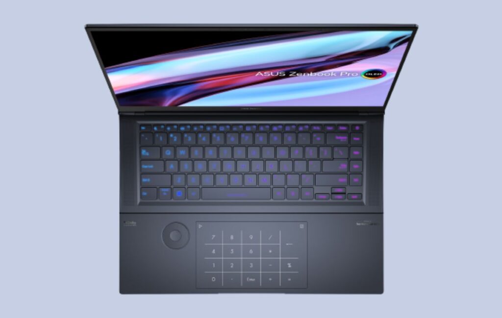 Asus ZenBook Pro 16x Hinge, Keyboard and TouchPad