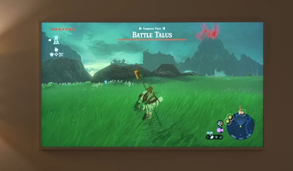 Playing Legend of Zelda Tears of Kingdom on Samsung Frame TV