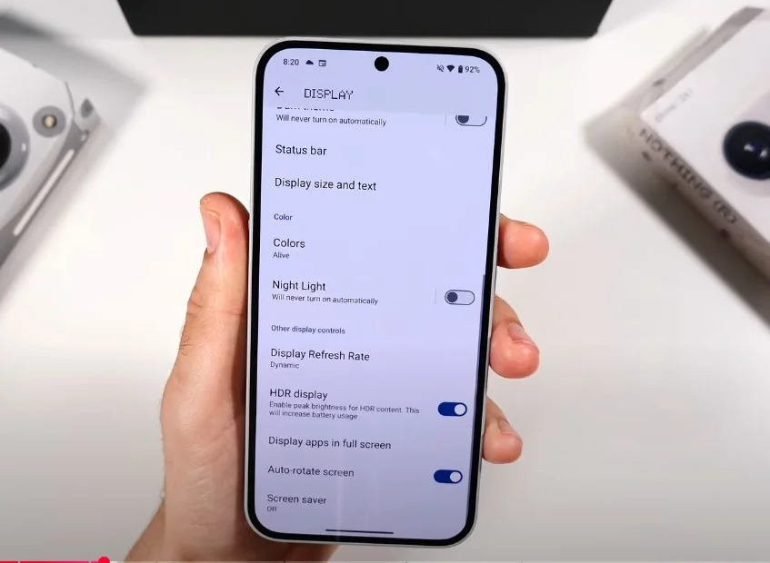 Nothing Phone 2a Plus Display and Picture Quality
